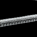 14.25 Cts 14k White Gold Emerald Shape Tennis Necklace - Image 4