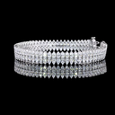 13.58 Cts 14k White Gold Pear Shape Special Bracelet - Video