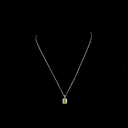 1.27 Cts 14k White Gold Emerald Shape Halo Pendant - Video