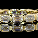 1.62 Cts 14k Yellow Gold Emerald Shape Eternity Band Eternity Band - Image 3