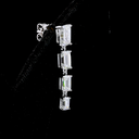 4.58 Cts 14k White Gold Emerald Shape Hanging Earring - Image 2