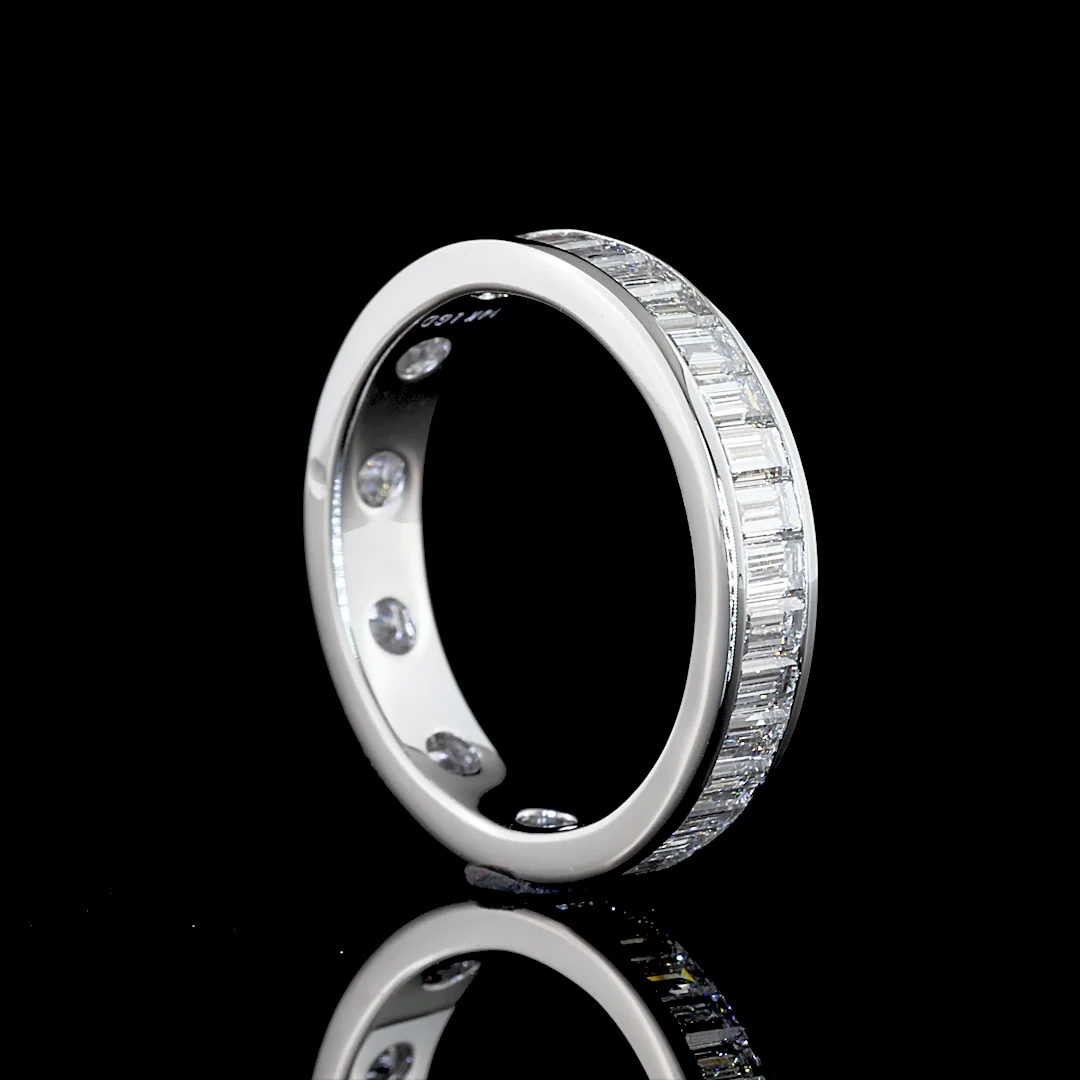1.94 Cts 14k White Gold Baguette Shape Eternity Band Eternity Band - Image 2