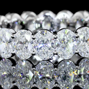 2.9 Cts 14k White Gold Oval Shape Eternity Band Eternity Band - Image 3