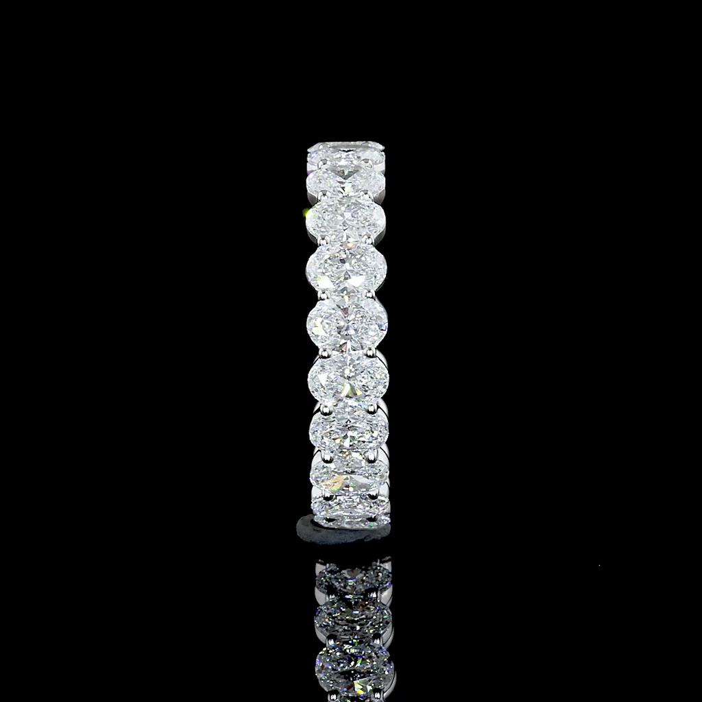 2.9 Cts 14k White Gold Oval Shape Eternity Band Eternity Band - Image 4