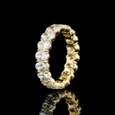 3.78 Cts 14k Yellow Gold Oval Shape Eternity Band Eternity Band - Image 4