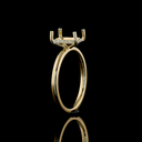 1.79 Cts 14k Yellow Gold Emerald Shape Halo Ring - Image 4