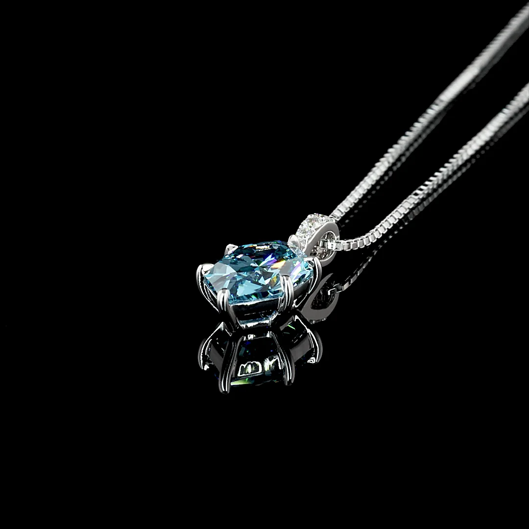 2.19 Cts 14k White Gold Marquise Shape Pendant Pendant - Image 4