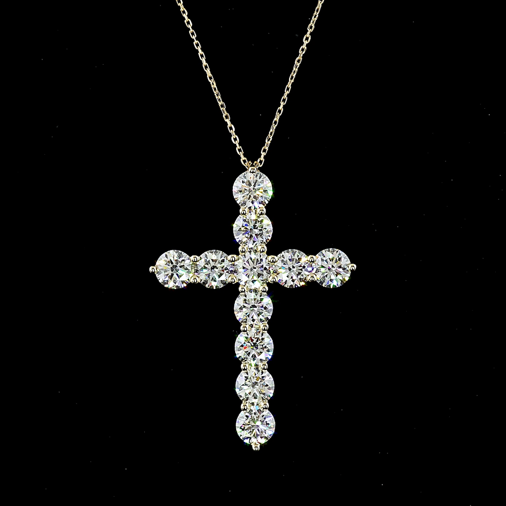 5.35 Cts 14k Yellow Gold Round Shape Symbol Pendant - Image 2