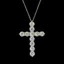 5.35 Cts 14k Yellow Gold Round Shape Symbol Pendant - Image 2