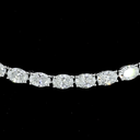 7.18 Cts 14k White Gold Oval Shape Tennis Necklace - Image 2