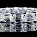 3.01 Cts 14k White Gold Emerald Shape Eternity Band Eternity Band - Image 2