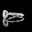 2.02 Cts 14k White Gold Antique Cushion Shape Solitaire Ring - Image 3