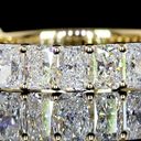 1.76 Cts 14k Yellow Gold Radiant Shape 3/4 Band Eternity Band - Image 2