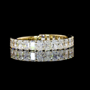 1.76 Cts 14k Yellow Gold Radiant Shape 3/4 Band Eternity Band - Video