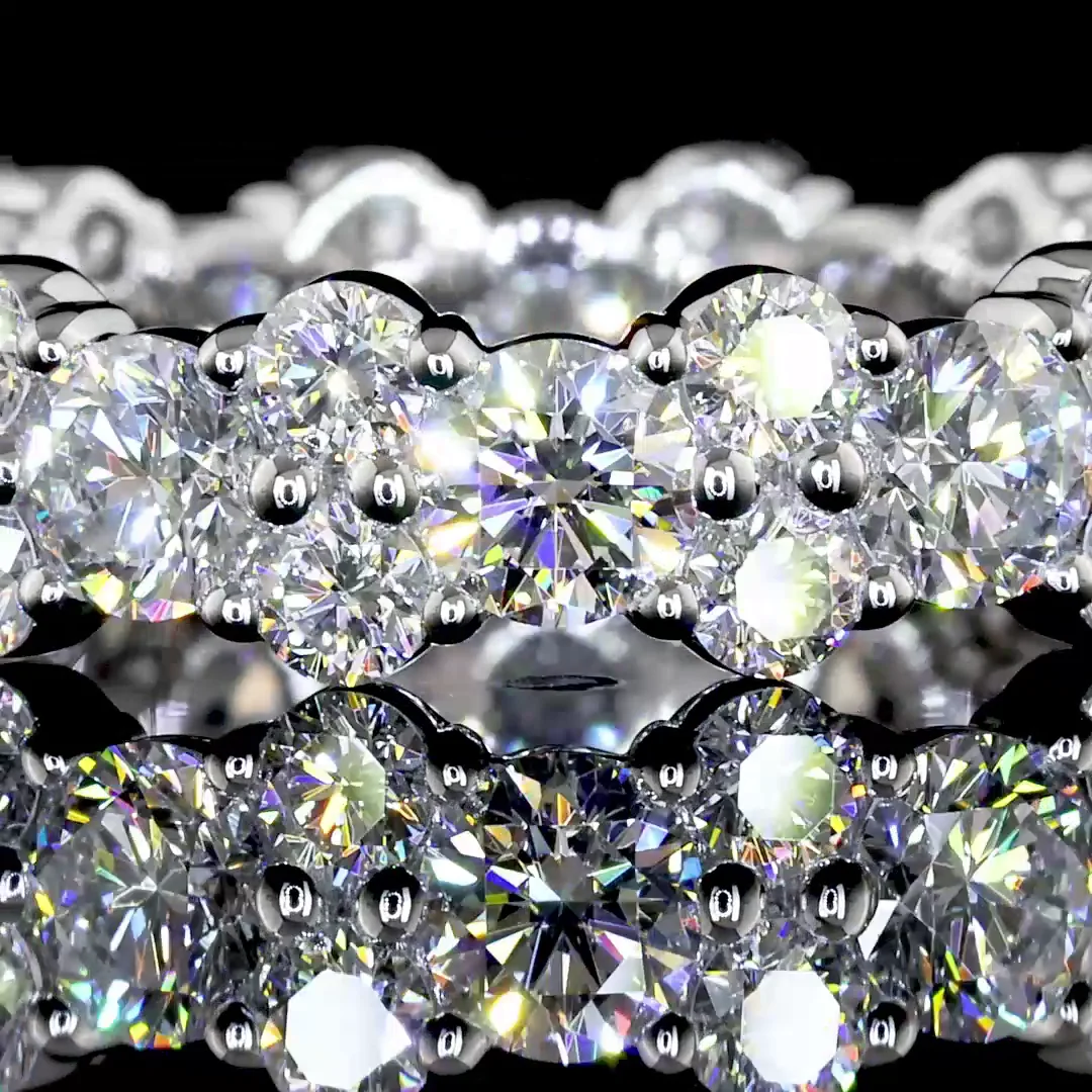 2.83 Cts 14k White Gold Round Shape Eternity Band Eternity Band - Image 2