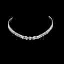 30.98 Cts 14k White Gold Pear Shape Tennis Necklace - Image 2