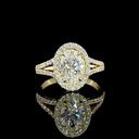 2.02 Cts 14k Yellow Gold Oval Shape Split Shank Ring - Video