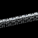 9.41 Cts 18k White Gold Oval Shape Tennis Bracelet - Image 3
