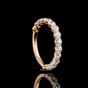 1.55 Cts 14k Rose Gold Round Shape 3/4 Band Eternity Band - Image 3