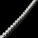 9.95 Cts 14k White Gold Pear Shape Tennis Necklace - Image 4