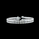 10.33 Cts 18k White Gold Emerald Shape Tennis Bracelet - Video