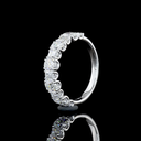1.56 Cts 18k White Gold Mix Shape Half Eternity Eternity Band - Image 4