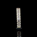 1.22 Cts 18k Yellow Gold Emerald Shape 3/4 Band Eternity Band - Image 3