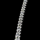 7.04 Cts 18k White Gold Emerald Shape Tennis Bracelet - Image 4