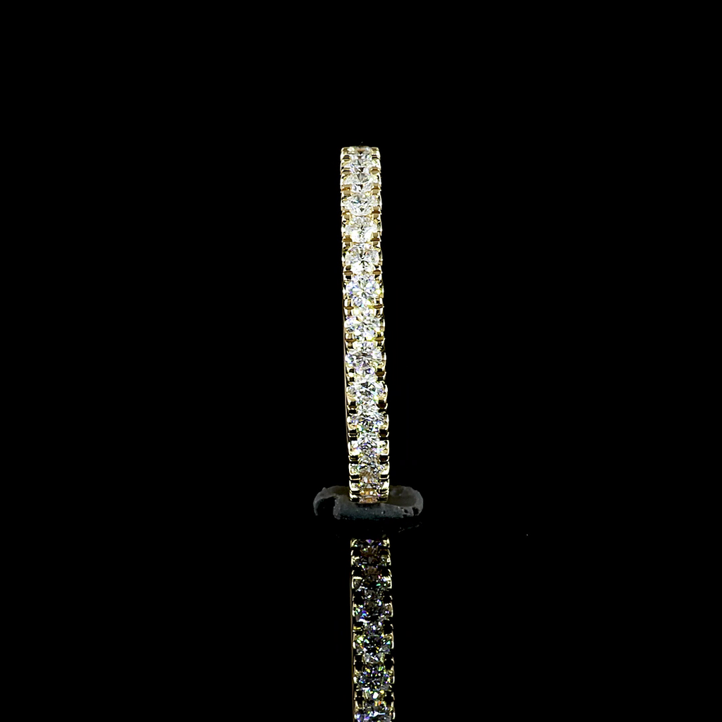 2.21 Cts 14k Yellow Gold Round Shape 3 Stones Ring - Image 4