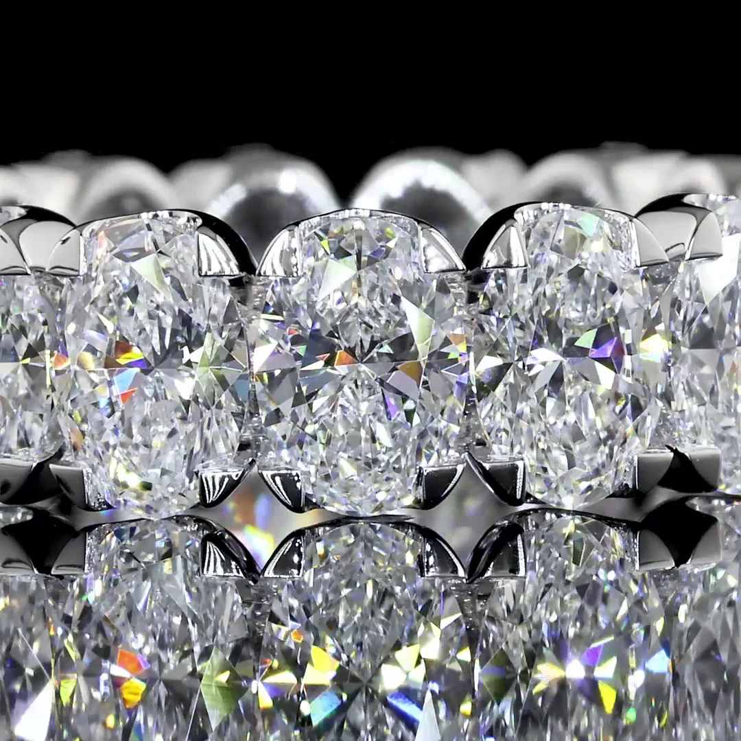 5.3 Cts 14k White Gold Oval Shape Eternity Band Eternity Band - Image 2