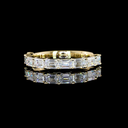0.86 Cts 14k Yellow Gold Emerald Shape Half Eternity Eternity Band - Video