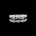 1.06 Cts 18k White Gold Oval Shape Half Eternity Eternity Band - Video