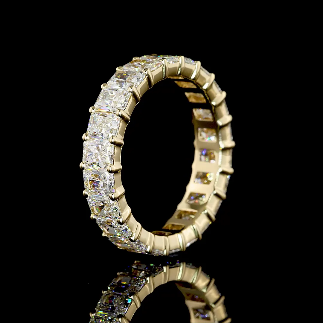 3.5 Cts 14k Yellow Gold Radiant Shape Eternity Band Eternity Band - Image 4