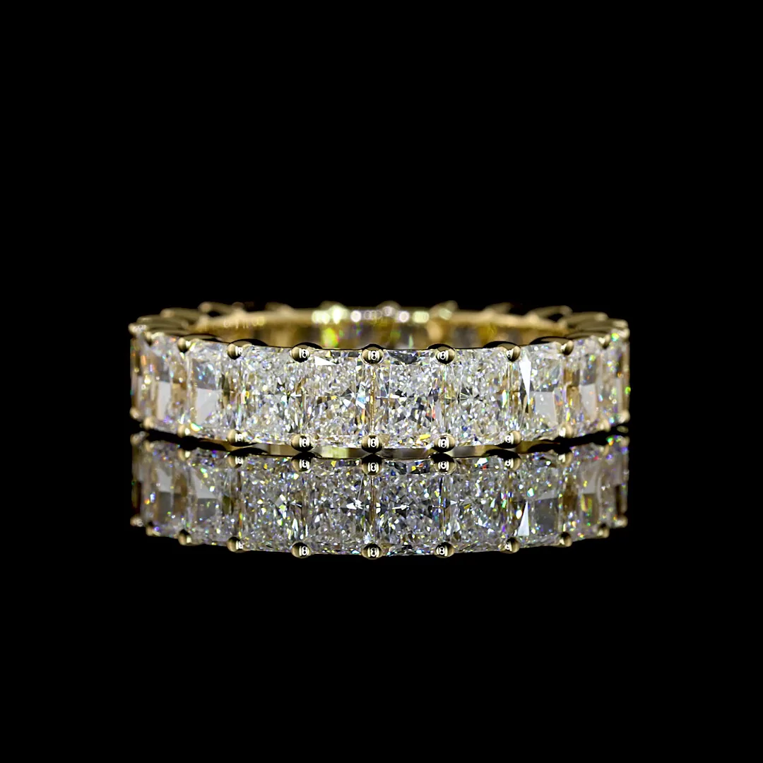 3.5 Cts 14k Yellow Gold Radiant Shape Eternity Band Eternity Band - Video