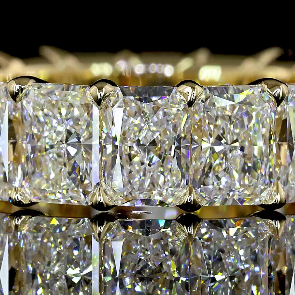 6.6 Cts 14k Yellow Gold Radiant Shape Eternity Band Eternity Band - Image 3