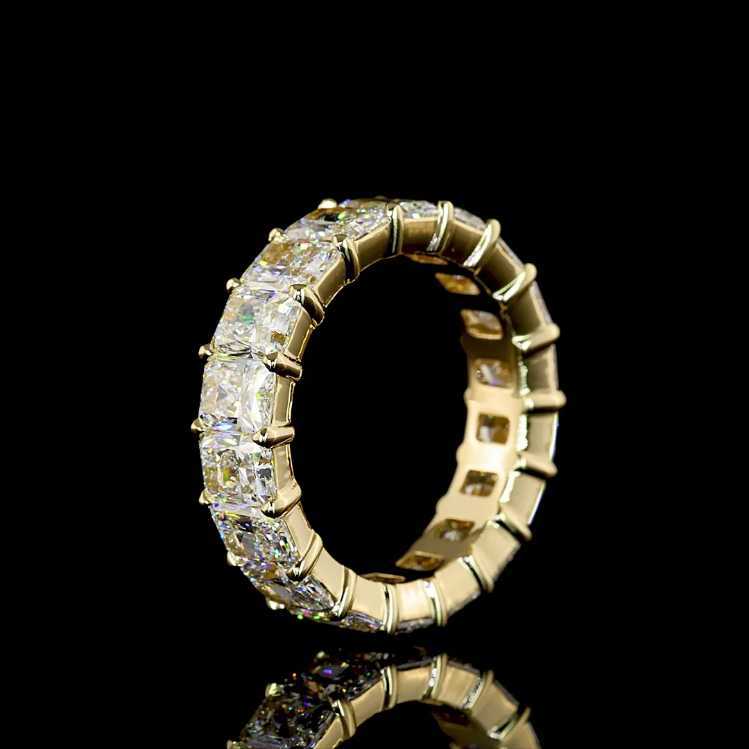 6.6 Cts 14k Yellow Gold Radiant Shape Eternity Band Eternity Band - Image 4