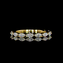 0.71 Cts 18k Yellow Gold Marquise Shape 3/4 Band Eternity Band - Video