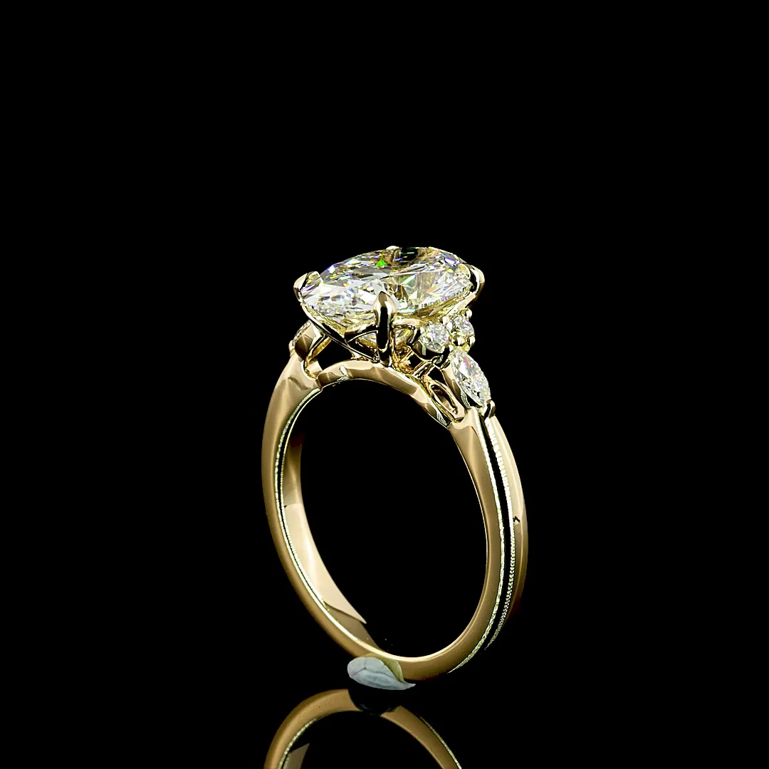 3.24 Cts 14k Yellow Gold Mix Shape Special Ring - Image 2