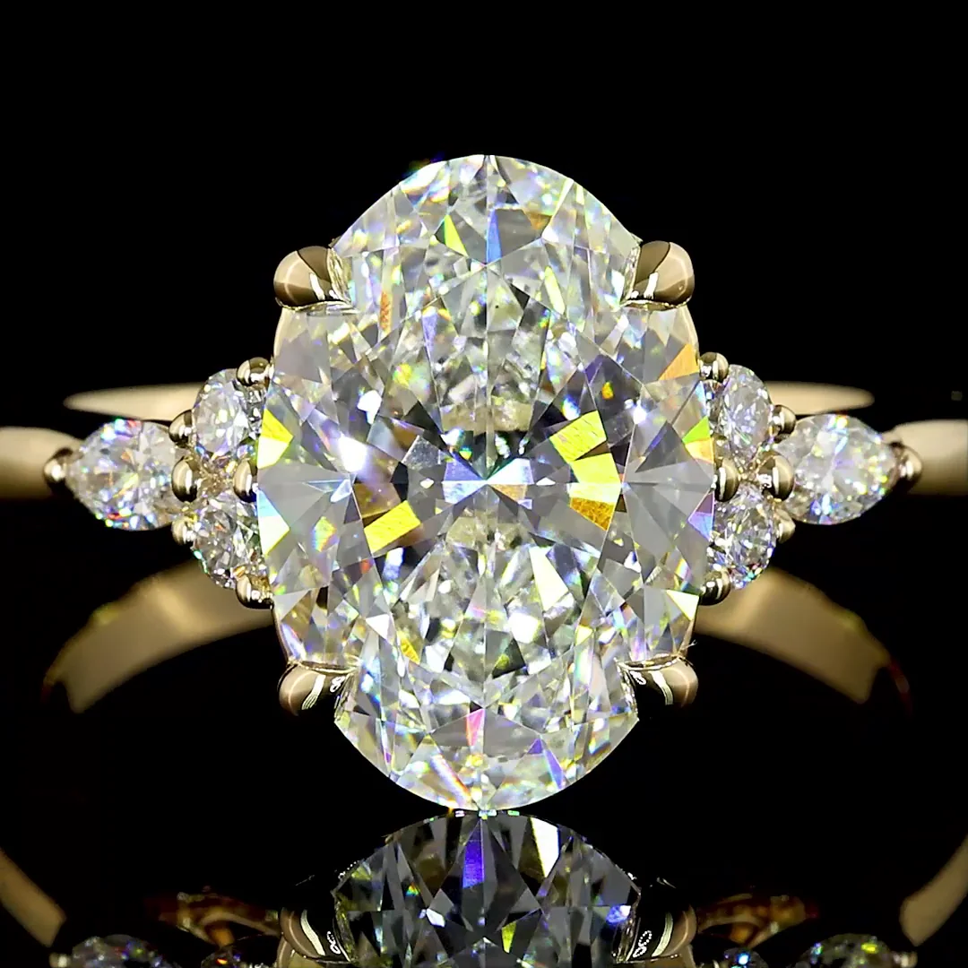 3.24 Cts 14k Yellow Gold Mix Shape Special Ring - Image 3