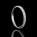 0.34 Cts 14k White Gold Round Shape Half Eternity Eternity Band - Image 2