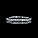 0.34 Cts 14k White Gold Round Shape Half Eternity Eternity Band - Video