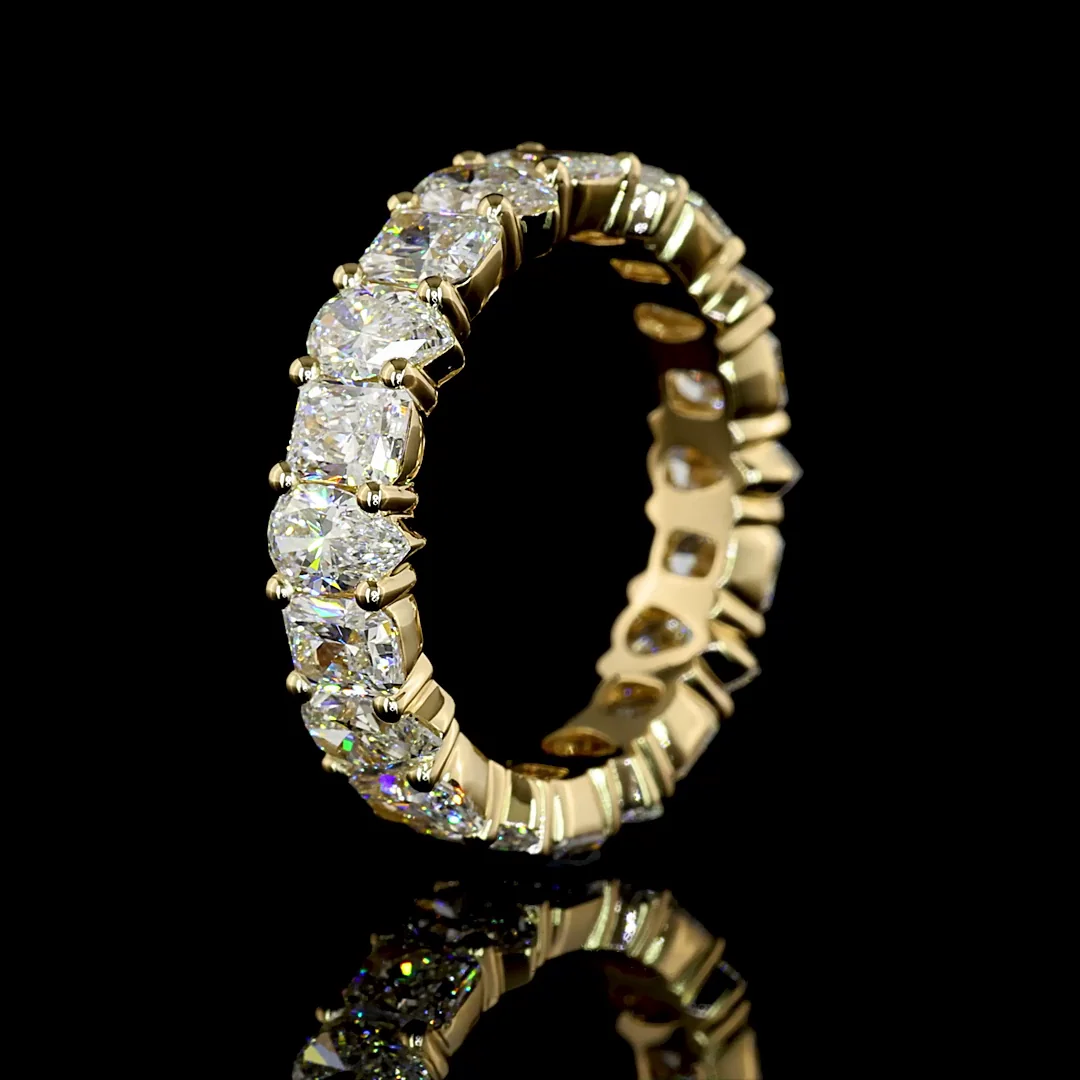 2.93 Cts 14k Yellow Gold Mix Shape Eternity Band Eternity Band - Image 4