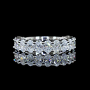 1.59 Cts Platinum Oval Shape 3/4 Band Eternity Band - Video