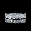2.07 Cts 14k White Gold Princess Shape 3/4 Band Eternity Band - Video