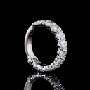2.03 Cts Platinum Oval Shape 3/4 Band Eternity Band - Image 2