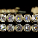 8.69 Cts 14k Yellow Gold Antique Cushion Shape Tennis Bracelet - Image 2