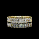 2.93 Cts 14k Yellow Gold Emerald Shape Eternity Band Eternity Band - Video