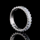 2.12 Cts Platinum Emerald Shape 3/4 Band Eternity Band - Image 2