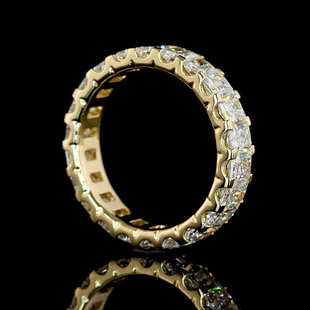 3.39 Cts 14k Yellow Gold Radiant Shape Eternity Band Eternity Band - Image 2