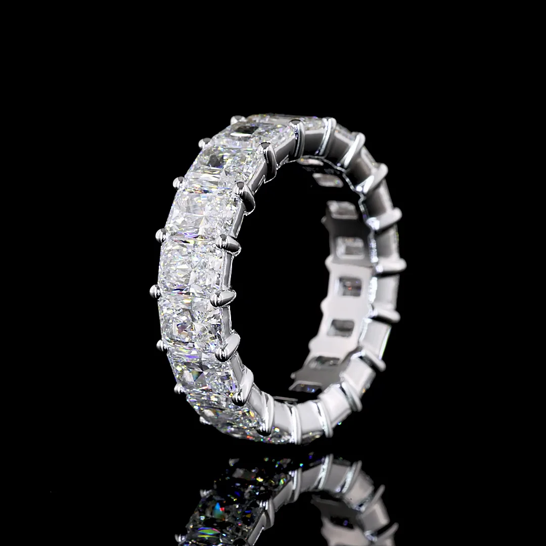 6.93 Cts 14k White Gold Mix Shape Eternity Band Eternity Band - Image 4